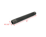 1/2" threaded male black pipe 6" long tube fixture fitting plumbing nipple iron
