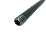 1/2" threaded male black pipe 10" long tube fixture fitting plumbing nipple iron
