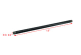 1/2" threaded male black pipe 18" long tube fixture fitting plumbing nipple iron