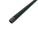 1/2" threaded male black pipe 24" long tube fixture fitting plumbing nipple iron