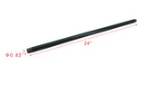 1/2" threaded male black pipe 24" long tube fixture fitting plumbing nipple iron