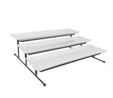 3 Tier Collapsible Thicker Sturdier Plate Rack Stand With Plates - Three Tiered Cake Serving Tray 15100