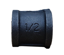 1/2" Tee Black Pipe Coupler Connector Rustic Industrial Vintage Shelf Tube Parts