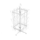 24 Pocket 5X7 Greeting Card Rack Post Card Birthday Christmas Holiday Display Rack Stand Countertop Tabletop Spinner Rack  15128-WHITE