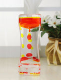 Fun Classic Fidget Sensory Toy Liquid Oil Bubbler Motion Timer Hourglass Autism15129-YELLOW