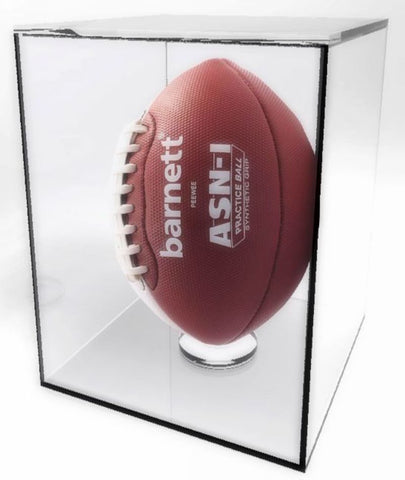 Acrylic Sports Display Case w/ Lift-Off Top, Removable Riser, Football Collection Case 15143