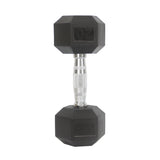 Rubber Dumbbell in Pair - with Metal Handles Pair of 2 20 lbs Dumbell 15189