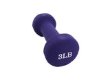Women's Neoprene Coated Dumbbell  Workout Weight 3LBS Purple Color