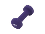 Neoprene Coated Dumbbell Weights 4 Pounds Single Pack Blue Soft Hex Ends 1PC