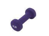 Neoprene Coated Dumbbell Weights 4 Pounds Single Pack Blue Soft Hex Ends 1PC