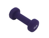 Neoprene Coated Dumbbell Weights 4 Pounds Single Pack Blue Soft Hex Ends 1PC