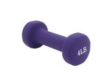 Neoprene Coated Dumbbell Weights 4 Pounds Single Pack Blue Soft Hex Ends 1PC