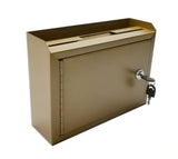 10 x 7.2 x 3",Multipurpose, Metal Donation Box,Cash and Mail Box,Suggestion Box 15211 copper