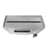 10 x 7.2 x 3",Multipurpose, Metal Donation Box,Cash and Mail Box,Suggestion Box 15211 grey