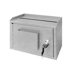 10 x 7.2 x 3",Multipurpose, Metal Donation Box,Cash and Mail Box,Suggestion Box 15211 grey