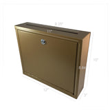 Multipurpose, Wall Mountable, Medium Size, Suggestion Box, Donation Box, Drop Box, Mailbox,Cash Box, 15212 copper-NEW