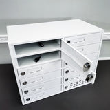 12-SlotMetal Cellphone Locker Cabinet Power Charge Station Works w/ iPad/iPhone Max 5 Watts Per Slot Output 15231-USB
