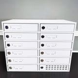 12-SlotMetal Cellphone Locker Cabinet Power Charge Station Works w/ iPad/iPhone Max 5 Watts Per Slot Output 15231-USB