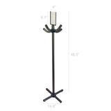 FixtureDisplays Mobile Coat Hanging Rack Table Bed Side Hanger Bag Merchandiser 15238 BLACK