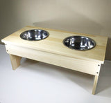 Dog Feeding Station Double Stainless Steel Bowl Food and Water 15242