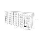 30 Slot Clasp Locker Cellphone iPad Mini Charging Station Locker 15252-2