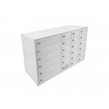 FixtureDisplays® 24-Slot Cellphone iPad USB Charging Station Lockers Assignment Mail Slot Box  24 W x 15 H x 8"D Big (8.2") and Small (4.4") Slots 15255-USB