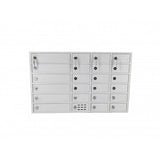 FixtureDisplays® 24-Slot Cellphone iPad USB Charging Station Lockers Assignment Mail Slot Box  24 W x 15 H x 8"D Big (8.2") and Small (4.4") Slots 15255-USB