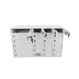 FixtureDisplays® 24-Slot Cellphone iPad USB Charging Station Lockers Assignment Mail Slot Box  24 W x 15 H x 8"D Big (8.2") and Small (4.4") Slots 15255-USB