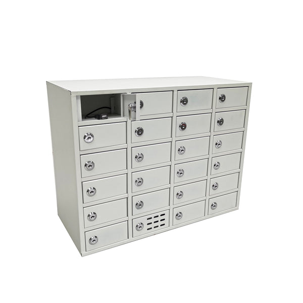 23 Slot USB　Cellphone Locker Storage Charging Station Class Camp Security No-Phone Max 5 Watts Per Slot Output 15257