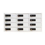 12-Slot Cellphone Mini Charging Station Combination Locker Assignment Mail Slot Box USB 15259