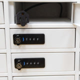 12-Slot Cellphone Mini Charging Station Combination Locker Assignment Mail Slot Box USB 15259
