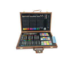 80 pieces of deluxe art set-painting art supplies-compact carrying case-an ideal gift for beginners
