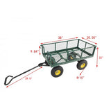 Heavy Duty Lawn/Garden Utility Cart/Wagon With Removable Side Meshes  10086