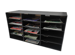 Construction Paper Storage Bin 15 Slot Vertical File Compartment Organizer for Home, Office, Classro
