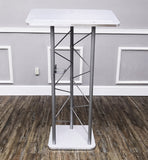 24" x 46.7" x 16" Silver Truss Podium Lectern Pulpit Church School Hotel Speech  15344
