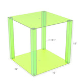 Green Plexiglass Acrylic Cube Display Case 15350