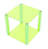 Green Plexiglass Acrylic Cube Display Case 15350