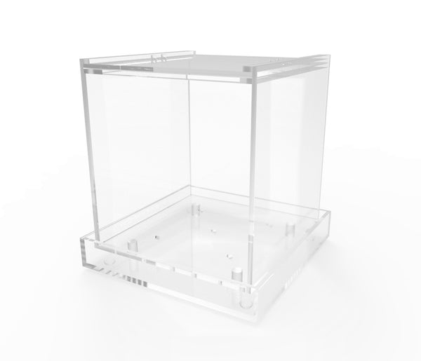 Terrarium, Clear Plexiglass Acrylic with Open Roof and Watertight Tray 15365