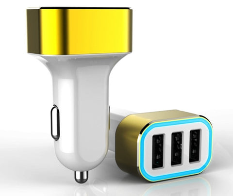 Car Multipurpose 3 USB AC/DC Charger Adapter Samsung Galaxy Andriod iPhone 15372