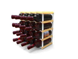 Tabletop Wine Rack Bamboo 16 Bottle Holder Wood Storage Kitchen Bar Countertop 15379