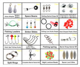 188 Fishing Accessories Kit Jig Hooks Casting Sinker Tackle Box 5X4X1.2"