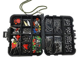 188 Fishing Accessories Kit Jig Hooks Casting Sinker Tackle Box 5X4X1.2"