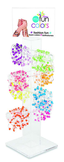FixtureDisplays® Plexiglass Acrylic 8-bar Bracelet Display Rack Tabletop Jewelry Necklace Display 15398
