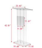 Clear Podium Plexiglass Lecturn Transparent Church Pulpit with Christian Church Cross Prayer Hand 15411+12152