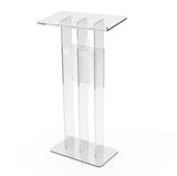 Clear Podium Plexiglass Lecturn Transparent Church Pulpit with Christian Church Cross Trinity Styl  15411+1803CROSS