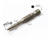 Phillips Screwdriver Drill Bit Set 16 PC, PH0 - PH2 Hex 1/4" Shank Magnetic Bit