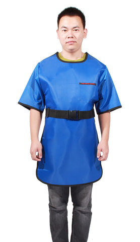 33" L 21" W Lead Apron Full Overlap Short Sleeve One-sided for X-Ray MRI CT Radiation Protection 15444