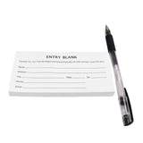 Entry Form Pads for Raffle Ticket, Contests, Ballot, luck Drawings 5.1"W x 2.8"W - 1,000 Forms Sheets Total Ticket Enter to Win