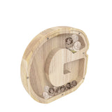 Personalized Wood Piggy Bank 7 Tall Kids Saving Gift Letter Alphabet Initial 15553-G