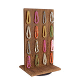 Earring Braclet Display Wooden Rotating 2-Sided Jewelry Display Stand Organizer 15555